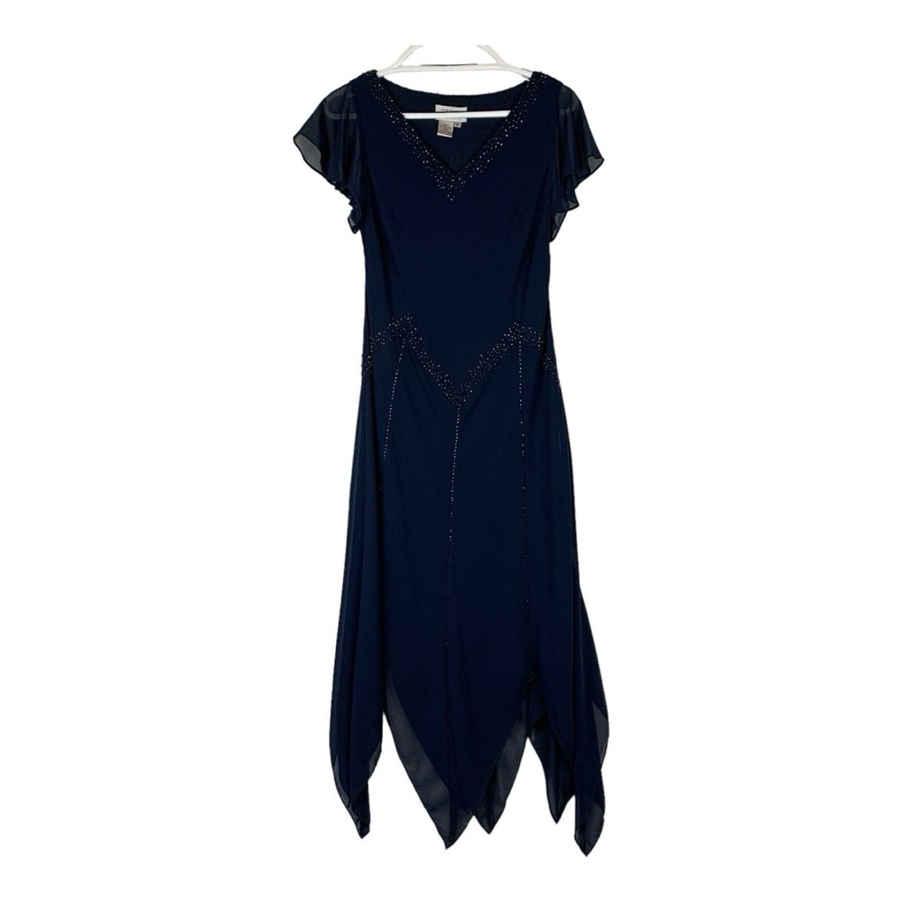 Elegant Black Dress with Ruffle Sleeves